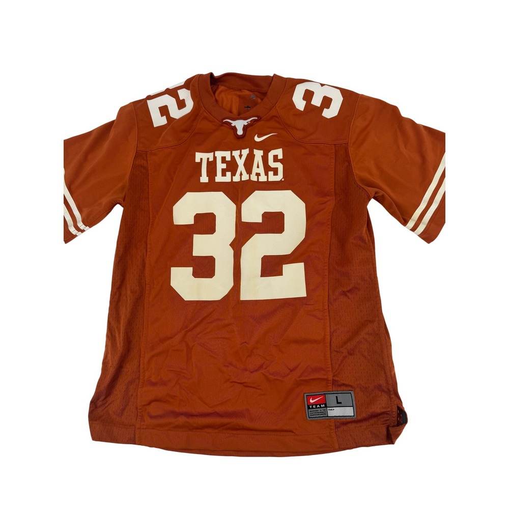 Vintage Nike Team Texas Longhorns Football Jersey Mens L Burnt Orange #32 NCAA